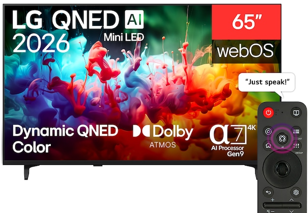 LG 65 Inch QNED70B6T QNED AI Mini-LED 4K Smart TV